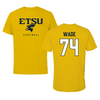 East Tennessee State University Football Gold Tee - #74 Jay Wade