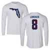 Florida Atlantic University Softball White Long Sleeve  - #8 Brooklyn Lorenzo