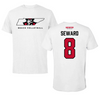 Austin Peay State University Beach Volleyball White Mascot Tee - #8 Jamie Seward