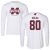 Mississippi State University Football White Long Sleeve  - #80 Kade Kolka