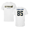 East Tennessee State University Football White Tee  - #85 Quinn Caballero