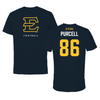 East Tennessee State University Football Navy Tee  - #86 Josh Purcell