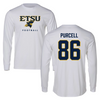 East Tennessee State University Football White Long Sleeve  - #86 Josh Purcell