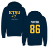 East Tennessee State University Football Navy Hoodie  - #86 Josh Purcell