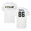 East Tennessee State University Football White Tee  - #86 Josh Purcell