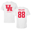 University of Houston Football White Tee  - #88 Ja’Ryan Wallace