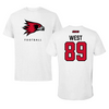 Southeast Missouri State University Football White Tee  - #89 Jaylan West