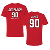 Saint Francis University (Pennsylvania) Football Red Tee - #90 Amondi James
