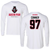 Austin Peay State University Football White Mascot Long Sleeve - #97 Carson Conner