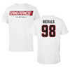 Saint Francis University (Pennsylvania) Football White Tee - #98 Eddie Bierals