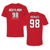 Saint Francis University (Pennsylvania) Football Red Tee - #98 Eddie Bierals