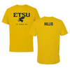 East Tennessee State University TF and XC Gold Tee  - Nate Hillis
