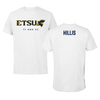 East Tennessee State University TF and XC White Tee  - Nate Hillis