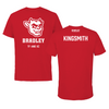 Bradley University TF and XC Red Mascot Tee  - Kaden Kingsmith