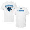 University of New Orleans TF and XC White Tee  - Gary Sandrock