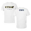 East Tennessee State University TF and XC White Tee  - Myles Stoots