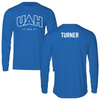 University of Alabama in Huntsville TF and XC Blue Long Sleeve - Malik Turner
