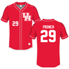 University of Houston Red Baseball Jersey - #29 Jonathan French