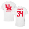 University of Houston Baseball White Performance Tee - #34 Conner Bennett