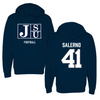 Jackson State University Football Navy Hoodie - #41 Avery Salerno