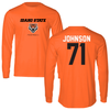 Idaho State University Football Orange Performance Long Sleeve - #71 Messiah Johnson