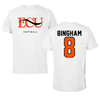 East Central University Softball White Tee - #8 Emily Bingham