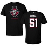 Austin Peay State University Football Black Performance Tee - #51 Josiah Drake