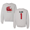 Jacksonville State University Basketball Gray Mascot Crewneck - #1 Quincy Clark