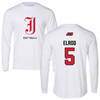 Jacksonville State University Softball White Performance Long Sleeve - #5 Emma Elrod