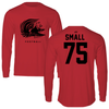 Jacksonville State University Football Red Mascot Long Sleeve - #75 KD Small