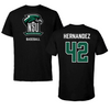 Northeastern State University Baseball Black NSU Tee - #42 Cristian Hernandez