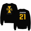 University of Idaho Basketball Black Crewneck - #21 Kennedy Johnson