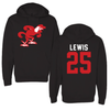 Jacksonville State University Football Black Cocky Hoodie - #25 Anwar Lewis