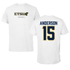 East Tennessee State University Football White Tee - #15 Ty Anderson