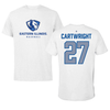 Eastern Illinois University Baseball White Performance Tee - #27 Eli Cartwright