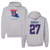 Louisiana Tech University Soccer Gray Hoodie - #27 Emma Duguay