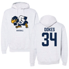 Dickinson State University Baseball Gray Hoodie - #34 Ezekiel Dokes