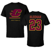 Central Michigan University Softball Black Performance Tee - #23 Carly Sleeman