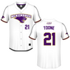 McKendree University White Baseball Jersey - #21 Harrison Toone