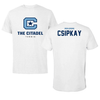 The Citadel Tennis White Performance Tee - Michael Csipkay