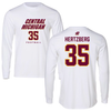 Central Michigan University Football White Performance Long Sleeve - #35 Dylan Hertzberg