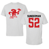 Jacksonville State University Football Light Gray Performance Tee - #52 Maddox Sunderman