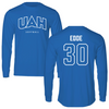 University of Alabama in Huntsville Softball Blue Long Sleeve - #30 Jessica Edde