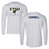 East Tennessee State University TF and XC White Performance Long Sleeve - Xian Campbell