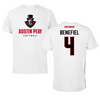 Austin Peay State University Softball White Performance Tee - #4 Jordan Benefiel