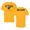 East Tennessee State University TF and XC Gold Tee - Makai Williams