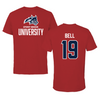 Stony Brook University Soccer Canvas Red Tee - #19 Ashley Bell