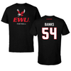 Eastern Washington University Football Black EWU Performance Tee - #54 Jaren Banks