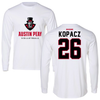 Austin Peay State University Volleyball White Mascot Long Sleeve - #26 Danielle Kopacz