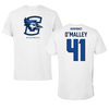 Creighton University Baseball White Performance Tee - #41 Robert O'Malley